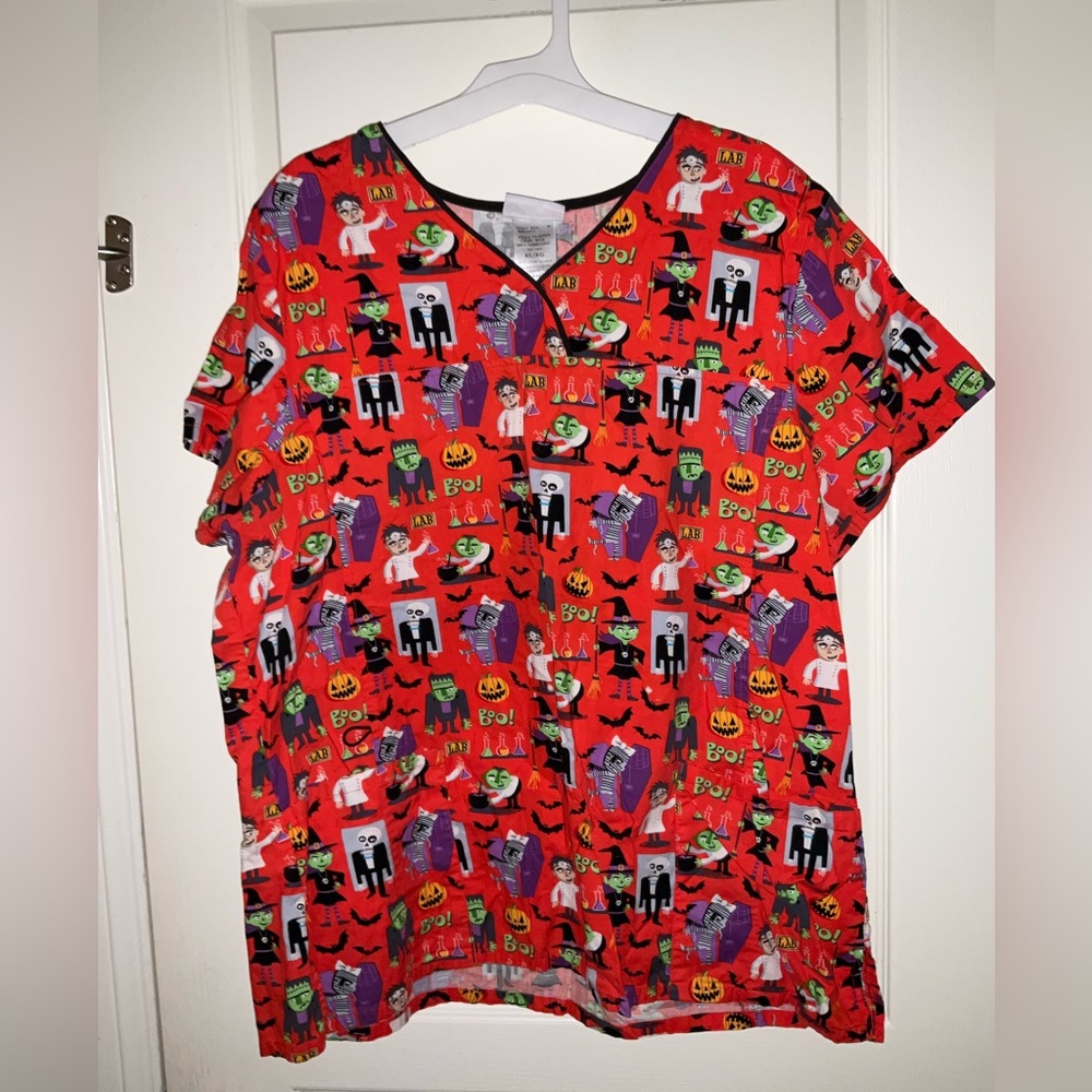 Halloween Scrub Top